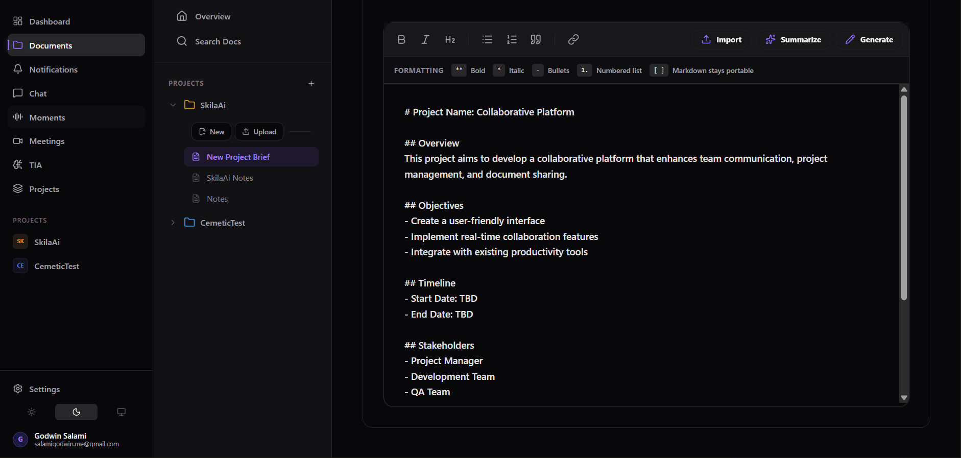 Docs in Taskologic